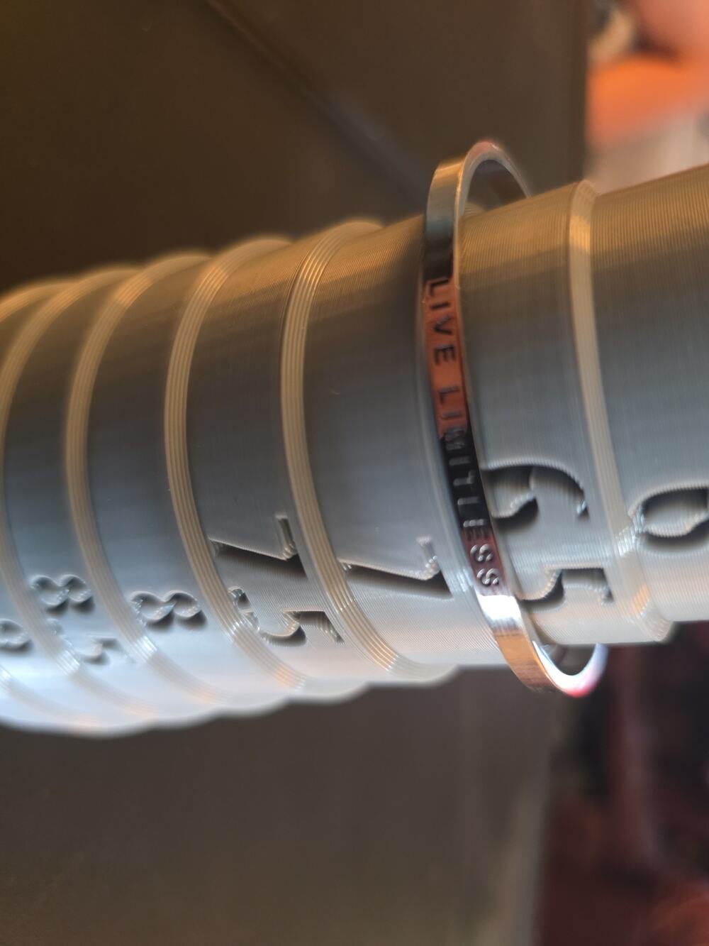 Live Limitless Engraved Metal Bracelet